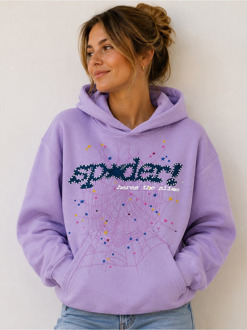Sp5der Açaí Hoodie Purple